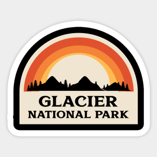 Glacier National Park Retro Sticker